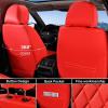 image:imageCoverado Car Seat Covers Full Set Black Seat Covers Waterproof Faux Leather Car Seat Cover Luxury Car Seat Cover Automotive Seat Covers 5 Seats Car Seat Protector Universal Fit Most CarsARed