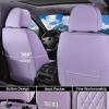 image:imageCoverado Car Seat Covers Full Set Black Seat Covers Waterproof Faux Leather Car Seat Cover Luxury Car Seat Cover Automotive Seat Covers 5 Seats Car Seat Protector Universal Fit Most CarsAPurple