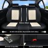 image:imageCoverado Car Seat Covers Full Set Black Seat Covers Waterproof Faux Leather Car Seat Cover Luxury Car Seat Cover Automotive Seat Covers 5 Seats Car Seat Protector Universal Fit Most CarsABlackWhite
