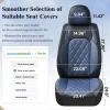image:imageCoverado Car Seat Covers Full Set Black Seat Covers Waterproof Faux Leather Car Seat Cover Luxury Car Seat Cover Automotive Seat Covers 5 Seats Car Seat Protector Universal Fit Most CarsABlackBlue