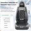 image:imageCoverado Car Seat Covers Full Set Black Seat Covers Waterproof Faux Leather Car Seat Cover Luxury Car Seat Cover Automotive Seat Covers 5 Seats Car Seat Protector Universal Fit Most CarsAGrayBalck