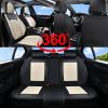 image:imageCoverado Car Seat Covers Full Set Black Seat Covers Waterproof Faux Leather Car Seat Cover Luxury Car Seat Cover Automotive Seat Covers 5 Seats Car Seat Protector Universal Fit Most CarsABlackWhite
