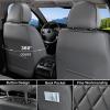 image:imageCoverado Car Seat Covers Full Set Black Seat Covers Waterproof Faux Leather Car Seat Cover Luxury Car Seat Cover Automotive Seat Covers 5 Seats Car Seat Protector Universal Fit Most CarsAGray