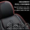 image:imageCoverado Car Seat Covers Full Set Black Seat Covers Waterproof Faux Leather Car Seat Cover Luxury Car Seat Cover Automotive Seat Covers 5 Seats Car Seat Protector Universal Fit Most CarsABlackRed