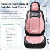 image:imageCoverado Car Seat Covers Full Set Black Seat Covers Waterproof Faux Leather Car Seat Cover Luxury Car Seat Cover Automotive Seat Covers 5 Seats Car Seat Protector Universal Fit Most CarsABlackPink