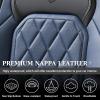 image:imageCoverado Car Seat Covers Full Set Black Seat Covers Waterproof Faux Leather Car Seat Cover Luxury Car Seat Cover Automotive Seat Covers 5 Seats Car Seat Protector Universal Fit Most CarsABlackBlue