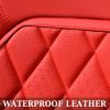 image:imageCoverado Car Seat Covers Full Set Black Seat Covers Waterproof Faux Leather Car Seat Cover Luxury Car Seat Cover Automotive Seat Covers 5 Seats Car Seat Protector Universal Fit Most CarsARed