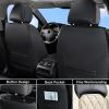 image:imageCoverado Car Seat Covers Full Set Black Seat Covers Waterproof Faux Leather Car Seat Cover Luxury Car Seat Cover Automotive Seat Covers 5 Seats Car Seat Protector Universal Fit Most CarsABlackWhite