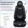 image:imageCoverado Car Seat Covers Full Set Black Seat Covers Waterproof Faux Leather Car Seat Cover Luxury Car Seat Cover Automotive Seat Covers 5 Seats Car Seat Protector Universal Fit Most CarsFabricBlack