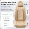 image:imageCoverado Car Seat Covers Full Set Black Seat Covers Waterproof Faux Leather Car Seat Cover Luxury Car Seat Cover Automotive Seat Covers 5 Seats Car Seat Protector Universal Fit Most CarsABeige