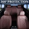 image:imageCoverado Car Seat Covers Full Set Black Seat Covers Waterproof Faux Leather Car Seat Cover Luxury Car Seat Cover Automotive Seat Covers 5 Seats Car Seat Protector Universal Fit Most CarsACoffee