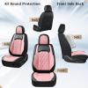image:imageCoverado Car Seat Covers Full Set Black Seat Covers Waterproof Faux Leather Car Seat Cover Luxury Car Seat Cover Automotive Seat Covers 5 Seats Car Seat Protector Universal Fit Most CarsABlackPink