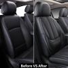 image:imageCoverado Car Seat Covers Full Set Black Seat Covers Waterproof Faux Leather Car Seat Cover Luxury Car Seat Cover Automotive Seat Covers 5 Seats Car Seat Protector Universal Fit Most CarsFabricBlack