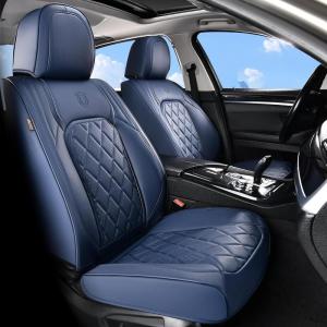 image:imageCoverado Car Seat Covers Full Set Black Seat Covers Waterproof Faux Leather Car Seat Cover Luxury Car Seat Cover Automotive Seat Covers 5 Seats Car Seat Protector Universal Fit Most CarsABlue