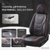 image:imageCoverado Car Seat Covers Front Seats 2 Piece Car Seat Protector Waterproof Leather Seat Cushion Universal Fit for Truck Automotive Vehicles BlackBlackRed