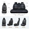 image:imageCoverado Car Seat Covers Front Seats 2 Piece Car Seat Protector Waterproof Leather Seat Cushion Universal Fit for Truck Automotive Vehicles BlackBlack