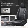 image:imageCoverado Car Seat Covers Front Seats 2 Piece Car Seat Protector Waterproof Leather Seat Cushion Universal Fit for Truck Automotive Vehicles BlackBlack