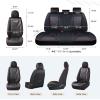 image:imageCoverado Car Seat Covers Front Seats 2 Piece Car Seat Protector Waterproof Leather Seat Cushion Universal Fit for Truck Automotive Vehicles BlackBlackRed