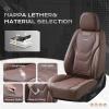 image:imageCoverado Car Seat Covers Front Seats 2 Piece Car Seat Protector Waterproof Leather Seat Cushion Universal Fit for Truck Automotive Vehicles BlackBrown