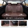 image:imageCoverado Car Seat Covers Front Seats 2 Piece Car Seat Protector Waterproof Leather Seat Cushion Universal Fit for Truck Automotive Vehicles BlackBrown