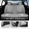 image:imageCoverado Car Seat Covers Front Seats 2 Piece Car Seat Protector Waterproof Leather Seat Cushion Universal Fit for Truck Automotive Vehicles BlackGray