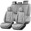 image:imageCoverado Car Seat Covers Front Seats 2 Piece Car Seat Protector Waterproof Leather Seat Cushion Universal Fit for Truck Automotive Vehicles BlackGray