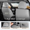 image:imageCoverado Car Seat Covers Front Seats 2 Piece Car Seat Protector Waterproof Leather Seat Cushion Universal Fit for Truck Automotive Vehicles BlackGray