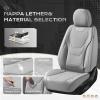 image:imageCoverado Car Seat Covers Front Seats 2 Piece Car Seat Protector Waterproof Leather Seat Cushion Universal Fit for Truck Automotive Vehicles BlackGray