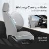 image:imageCoverado Car Seat Covers Front Seats 2 Piece Car Seat Protector Waterproof Leather Seat Cushion Universal Fit for Truck Automotive Vehicles BlackGray