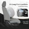 image:imageCoverado Car Seat Covers Full Set 5 Pieces Luxury Nappa Leather Seat Covers Universal Fit Waterproof NonSlip Breathable Front amp Back Automotive Seat Protectors for Cars SUVs TrucksGray