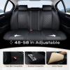 image:imageCoverado Car Seat Covers Full Set 5 Pieces Luxury Nappa Leather Seat Covers Universal Fit Waterproof NonSlip Breathable Front amp Back Automotive Seat Protectors for Cars SUVs TrucksBlack