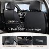 image:imageCoverado Car Seat Covers Full Set 5 Pieces Luxury Nappa Leather Seat Covers Universal Fit Waterproof NonSlip Breathable Front amp Back Automotive Seat Protectors for Cars SUVs TrucksBlackBeige