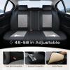 image:imageCoverado Car Seat Covers Full Set 5 Pieces Luxury Nappa Leather Seat Covers Universal Fit Waterproof NonSlip Breathable Front amp Back Automotive Seat Protectors for Cars SUVs TrucksBlackGray
