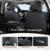 image:imageCoverado Car Seat Covers Full Set 5 Pieces Luxury Nappa Leather Seat Covers Universal Fit Waterproof NonSlip Breathable Front amp Back Automotive Seat Protectors for Cars SUVs TrucksBlackGray