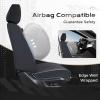 image:imageCoverado Car Seat Covers Full Set 5 Pieces Luxury Nappa Leather Seat Covers Universal Fit Waterproof NonSlip Breathable Front amp Back Automotive Seat Protectors for Cars SUVs TrucksBlack