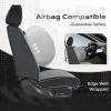 image:imageCoverado Car Seat Covers Full Set 5 Pieces Luxury Nappa Leather Seat Covers Universal Fit Waterproof NonSlip Breathable Front amp Back Automotive Seat Protectors for Cars SUVs TrucksBlackGray