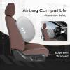 image:imageCoverado Car Seat Covers Full Set 5 Pieces Luxury Nappa Leather Seat Covers Universal Fit Waterproof NonSlip Breathable Front amp Back Automotive Seat Protectors for Cars SUVs TrucksCoffe