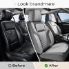 image:imageCoverado Car Seat Covers Full Set 5 Pieces Luxury Nappa Leather Seat Covers Universal Fit Waterproof NonSlip Breathable Front amp Back Automotive Seat Protectors for Cars SUVs TrucksBlackWhite