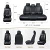 image:imageCoverado Car Seat Covers Full Set 5 Pieces Luxury Nappa Leather Seat Covers Universal Fit Waterproof NonSlip Breathable Front amp Back Automotive Seat Protectors for Cars SUVs TrucksBlack