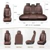 image:imageCoverado Car Seat Covers Full Set 5 Pieces Luxury Nappa Leather Seat Covers Universal Fit Waterproof NonSlip Breathable Front amp Back Automotive Seat Protectors for Cars SUVs TrucksCoffe