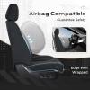 image:imageCoverado Car Seat Covers with Lumbar Support Front Covers for Cars Universal Automotive Seat Cover Waterproof Leather Car Seat Cushion Interior Seat Protectors for Most CarsBlack