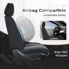 image:imageCoverado Car Seat Covers with Lumbar Support Front Covers for Cars Universal Automotive Seat Cover Waterproof Leather Car Seat Cushion Interior Seat Protectors for Most CarsBlackGray