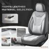 image:imageCoverado Car Seat Covers with Lumbar Support Front Covers for Cars Universal Automotive Seat Cover Waterproof Leather Car Seat Cushion Interior Seat Protectors for Most CarsGrayLGray