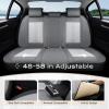 image:imageCoverado Car Seat Covers with Lumbar Support Front Covers for Cars Universal Automotive Seat Cover Waterproof Leather Car Seat Cushion Interior Seat Protectors for Most CarsGrayLGray