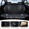 image:imageCoverado Car Seat Covers with Lumbar Support Front Covers for Cars Universal Automotive Seat Cover Waterproof Leather Car Seat Cushion Interior Seat Protectors for Most CarsBlack