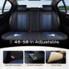 image:imageCoverado Car Seat Covers with Lumbar Support Front Covers for Cars Universal Automotive Seat Cover Waterproof Leather Car Seat Cushion Interior Seat Protectors for Most CarsBlackBlue