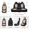 image:imageCoverado Car Seat Covers with Lumbar Support Front Covers for Cars Universal Automotive Seat Cover Waterproof Leather Car Seat Cushion Interior Seat Protectors for Most CarsBlackBeige