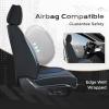 image:imageCoverado Car Seat Covers with Lumbar Support Front Covers for Cars Universal Automotive Seat Cover Waterproof Leather Car Seat Cushion Interior Seat Protectors for Most CarsBlackBlue