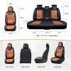 image:imageCoverado Car Seat Covers with Lumbar Support Front Covers for Cars Universal Automotive Seat Cover Waterproof Leather Car Seat Cushion Interior Seat Protectors for Most CarsBlackBrown