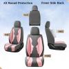image:imageCoverado Car Seat Covers with Lumbar Support Front Covers for Cars Universal Automotive Seat Cover Waterproof Leather Car Seat Cushion Interior Seat Protectors for Most CarsBlackPink